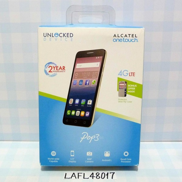 Alcatel OneTouch Pop 3 - 5.5 inch - Unlocked, 8 GB, White