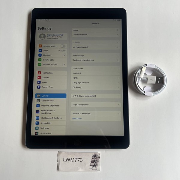 Apple iPad 9th Gen - Unlocked, Gray, 64 GB, A2603