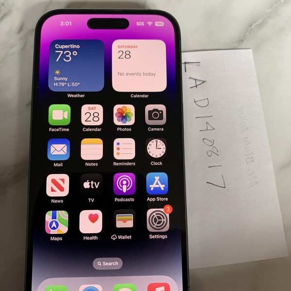 Apple iPhone 14 Pro - Unlocked, 512 GB, Purple, A2650