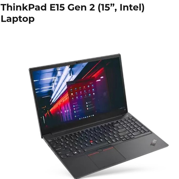 Lenovo ThinkPad E15 (Gen 2) - 512 GB, Black, 16 GB, Intel Core i7