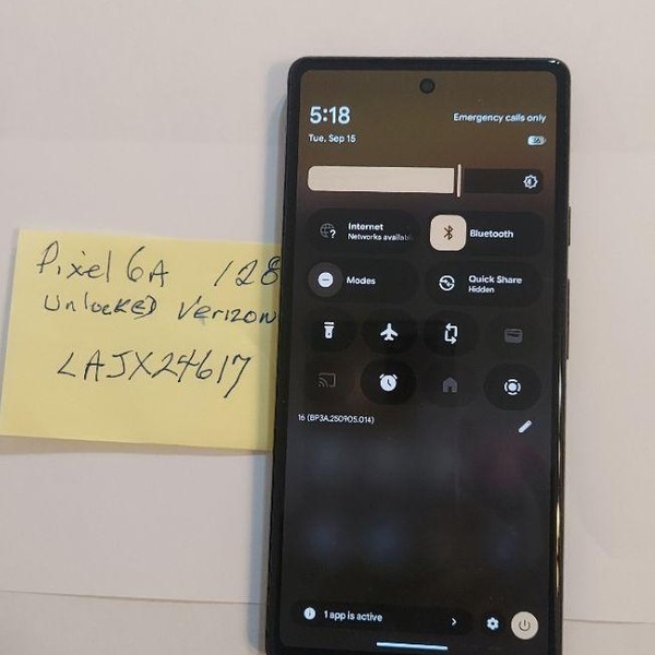 Google Pixel 6a - Verizon, 128 GB, Charcoal, 6 GB, GB62Z