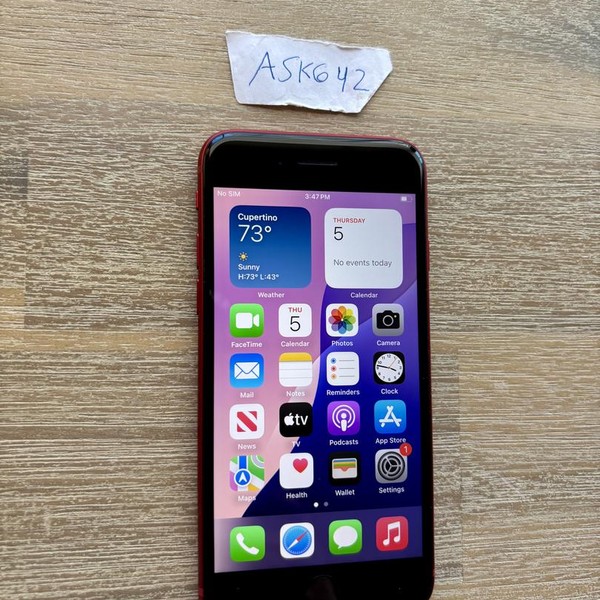 Apple iPhone SE 3rd Gen 2022 - Unlocked, 128 GB, Red, A2595