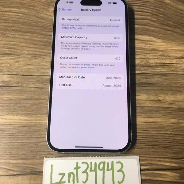 Apple iPhone 15 - Unlocked, 128 GB, Blue, A2846