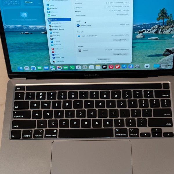 MacBook Pro 2020 - 13 inch - 512 GB, Gray, 16 GB, Intel Core i5