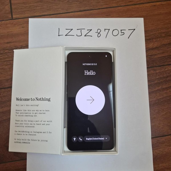 Nothing Phone 3a - Unlocked, Black, 256 GB, 12 GB