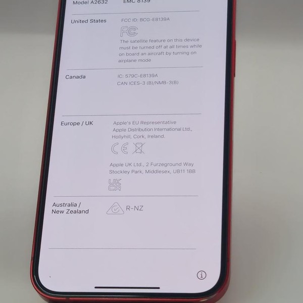 Apple iPhone 14 Plus - Unlocked, 128 GB, Red, A2632