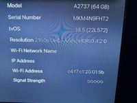 Apple TV 4k 3rd Gen (2022)