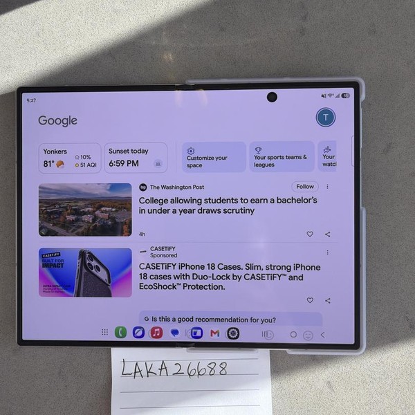 Samsung Galaxy Z Fold8 - Unlocked, 512 GB, Lavender, 12 GB, SM-F971U1
