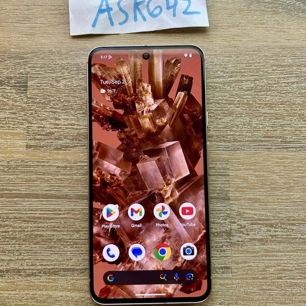 Google Pixel 8 - Unlocked, Rose, 128 GB, 8 GB, G9BQD, Sub-6 5G