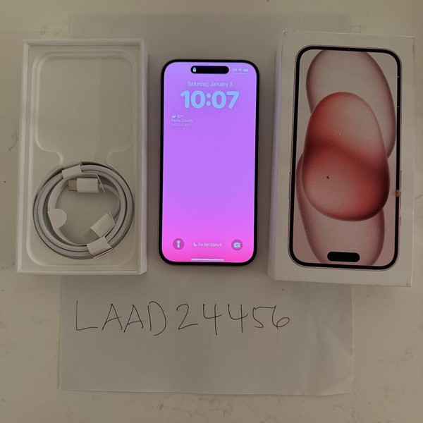 Apple iPhone 15 - Unlocked, 512 GB, Pink, A2846