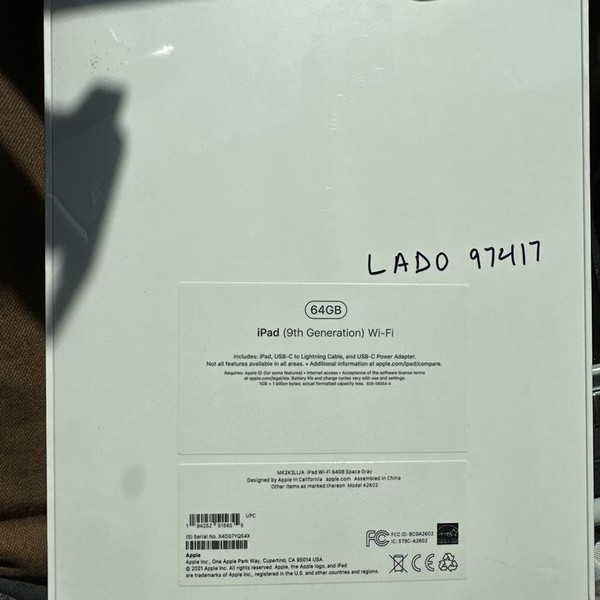 Apple iPad 9th Gen - Wi-Fi, 64 GB, Gray, A2602