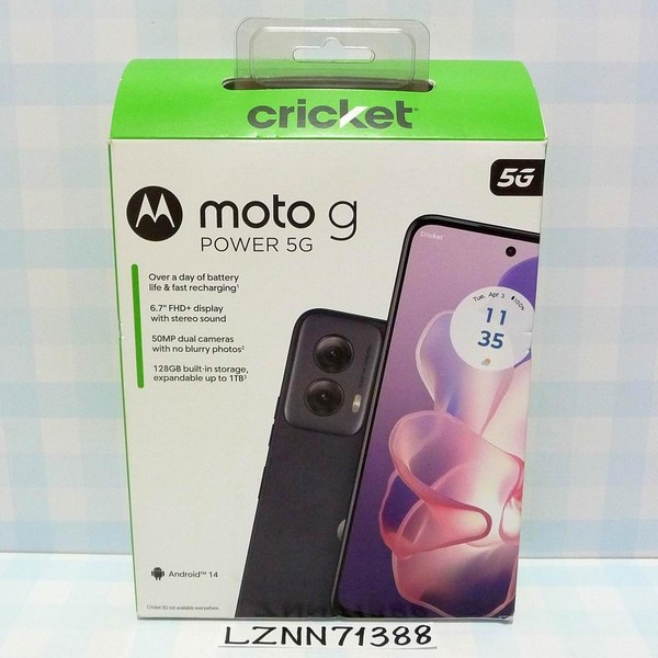 Moto G Power 5G 2024 - Cricket, 128 GB, Blue, 8 GB