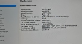 Good
													MacBook Air 2024 (M3) - 13" - Apple M3, Midnight, 256 GB, 8 GB, 8-core GPU, photo 5 of 12