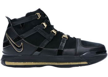 Nike LeBron Zoom 3 Black Metallic Gold for sale