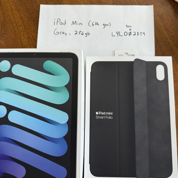 Apple iPad Mini 6th Gen - Wi-Fi, 256 GB, Gray, A2567