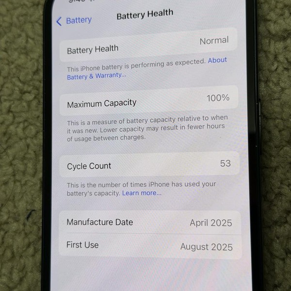 Apple iPhone 16e - Cricket, 128 GB, Black, A3212