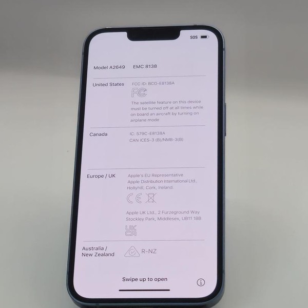 Apple iPhone 14 - Unlocked, 128 GB, Blue, A2649