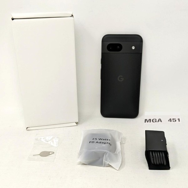 Google Pixel 8a - Unlocked, 256 GB, Obsidian, 8 GB, GKV4X, Sub-6 5G