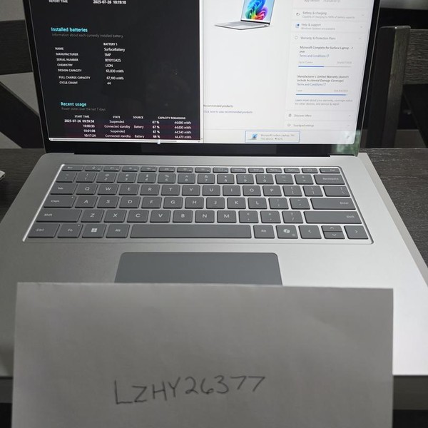 Microsoft Surface Laptop 7 - 256 GB, Platinum, 16 GB, Snapdragon X Elite, 15 inch