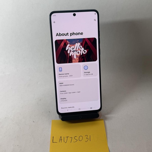 Moto G Stylus 5G (2025) - Unlocked, 256 GB, Gibraltar Sea, 8 GB