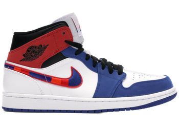 Jordan 1 Mid Multi-Color Swoosh for sale