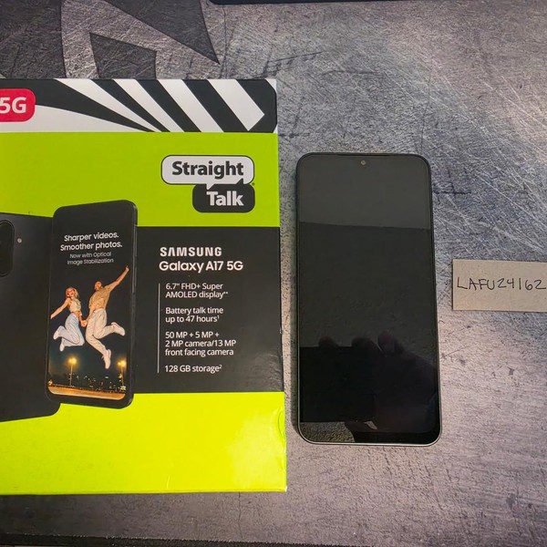 Samsung Galaxy A17 5G - Straight Talk, 128 GB, Black, 4 GB, SM-A176U
