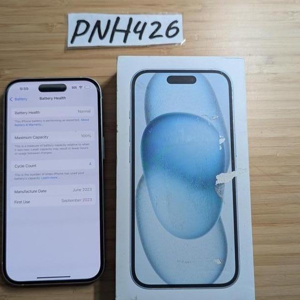 Apple iPhone 15 - Unlocked, 128 GB, Blue, A2846