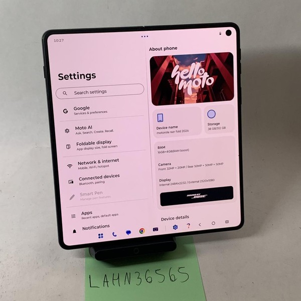 Motorola Razr Fold - Unlocked, 512 GB, PANTONE Blackened Blue