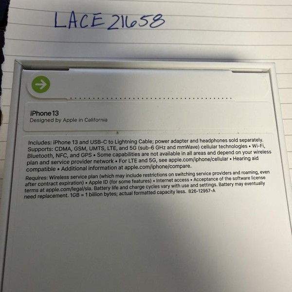 Apple iPhone 13 - Metro by T-Mobile, 128 GB, Midnight, A2482