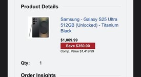 Mint
													Samsung Galaxy S25 Ultra - Unlocked, Black, 512 GB, 12 GB, SM-S938U1, photo 1 of 8