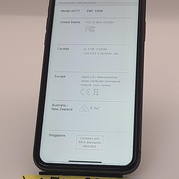 Apple iPhone 11 - Unlocked, 64 GB, Black, A2111