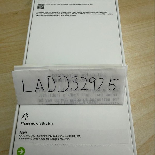 Apple iPhone 16e - Cricket, 128 GB, Black, A3212