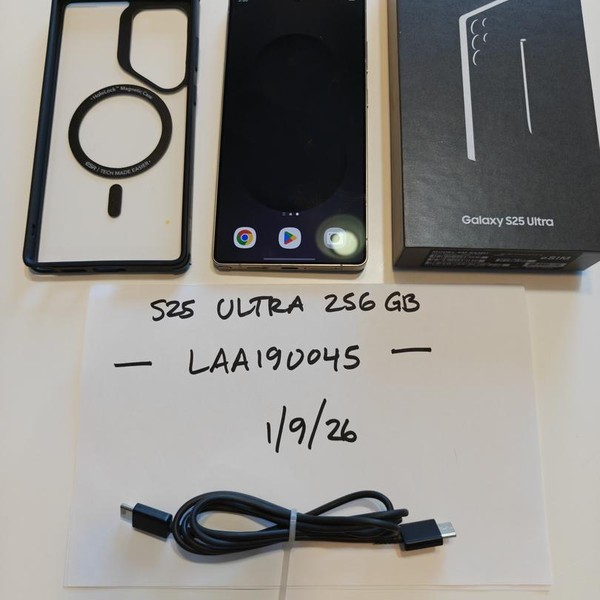 Samsung Galaxy S25 Ultra - AT&T, 256 GB, Black, 12 GB, SM-S938U