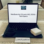 Good MacBook Air 2024 (M3) - 13 inch - 256 GB, Midnight, 16 GB, Apple M3, 8-core GPU