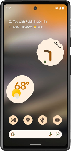 Google Pixel 6a - Unlocked, Charcoal, 128 GB, 6 GB, GX7AS