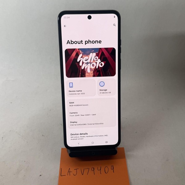 Motorola Razr (2025) - Unlocked, 256 GB, Blue, 8 GB