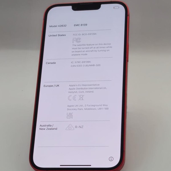 Apple iPhone 14 Plus - Unlocked, 128 GB, Red, A2632