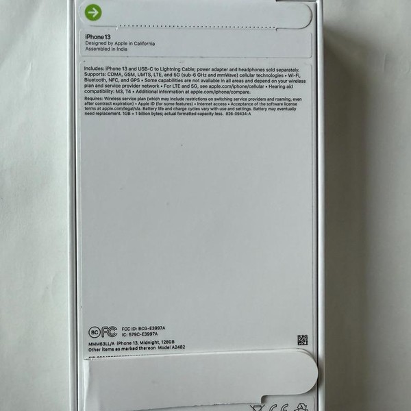 Apple iPhone 13 - Unlocked, 128 GB, Midnight, A2482