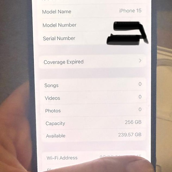 Apple iPhone 15 - Verizon, 256 GB, Black, A2846