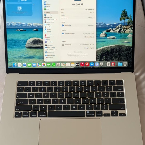MacBook Air 2024 (M3) - 15 inch - 256 GB, Starlight, 8 GB, Apple M3, 10-core GPU