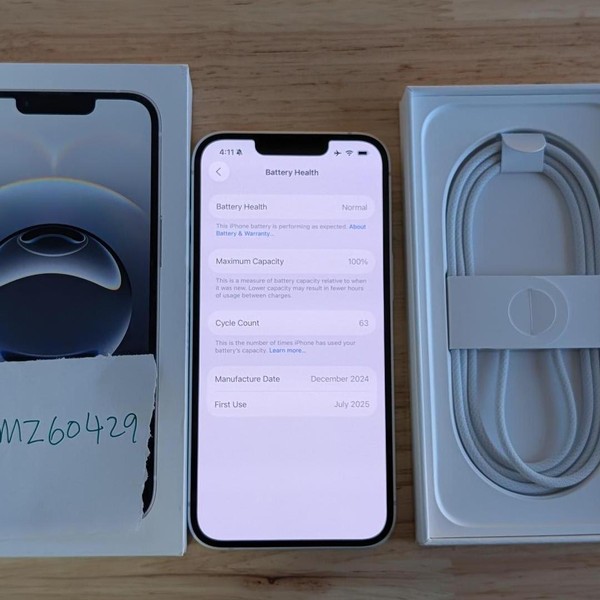 Apple iPhone 16e - Unlocked, 128 GB, White, A3212