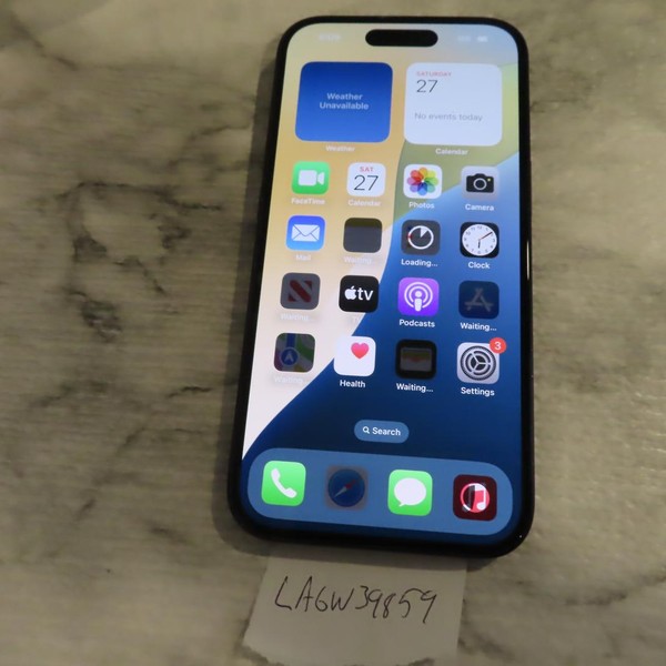Apple iPhone 15 - Unlocked, 128 GB, Black, A2846