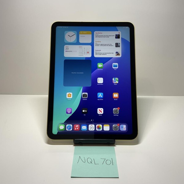 Apple iPad 11th Gen - Unlocked, 128 GB, Yellow, A3355