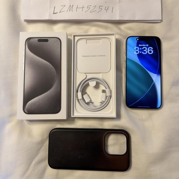 Apple iPhone 15 Pro - Unlocked, 1 TB, White, A2848