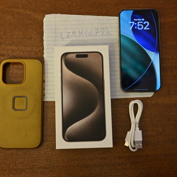 Apple iPhone 15 Pro - Unlocked, 128 GB, Natural, A2848