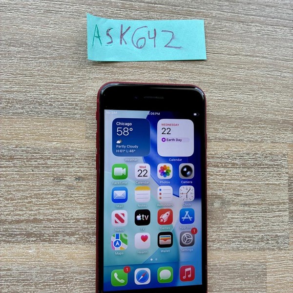 Apple iPhone SE 3rd Gen 2022 - Unlocked, 128 GB, Midnight, A2595