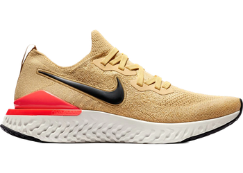 Nike Epic React Flyknit 2 Club Gold Black Red Orbit for sale