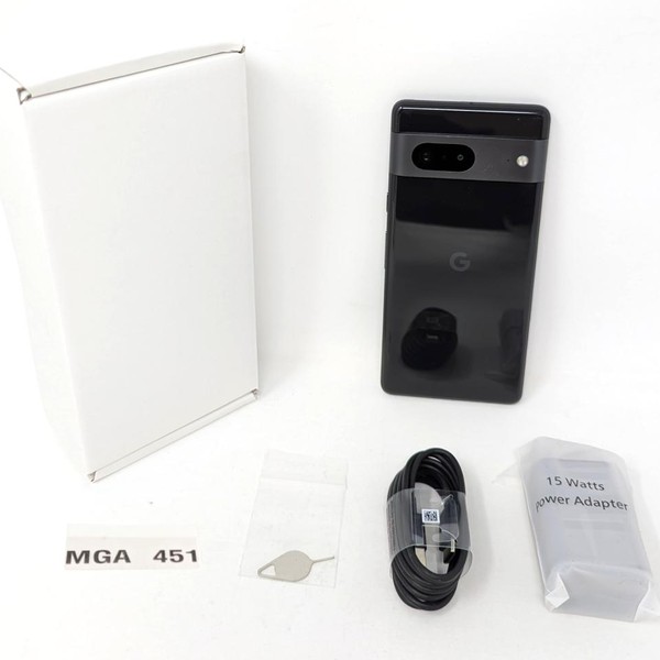 Google Pixel 7 - Unlocked, 128 GB, Obsidian, 8 GB, GVU6C, Sub-6 5G