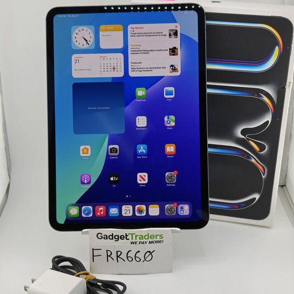 Apple iPad Pro 11 inch (M4) 2024 - Wi-Fi, 256 GB, Black, 8 GB, A2836, Standard Glass