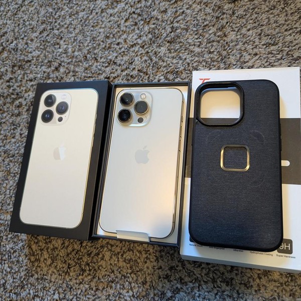 Apple iPhone 13 Pro - Consumer Cellular, Gold, 128 GB, A2483